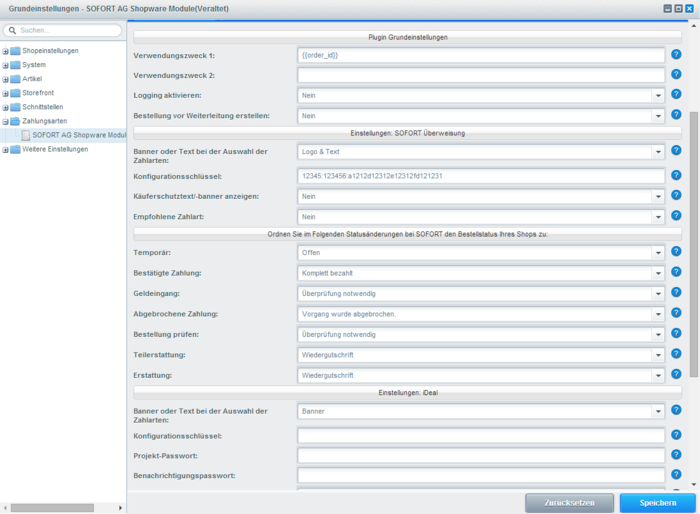 Modul Konfiguration Shopware (1) (SÜ) - 2.1