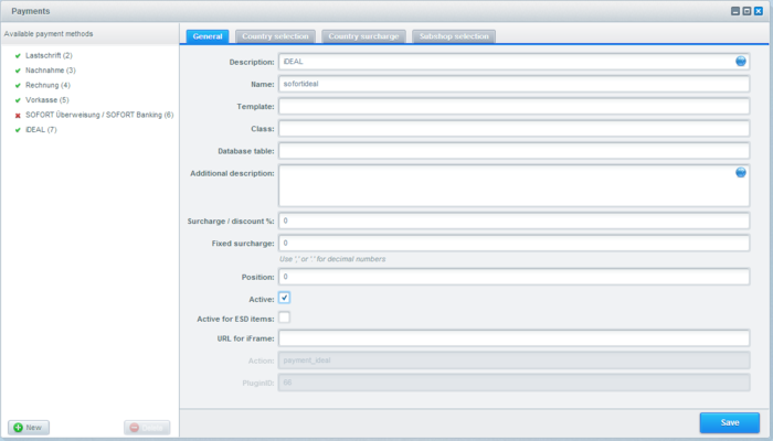 Modul Konfiguration Shopware (2) (iDEAL)