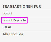 Anbietermenü_Navigation_Transaktionen-für_SÜ-Paycode
