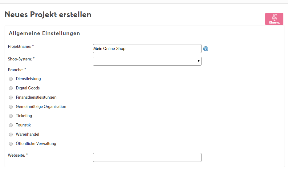 Anbietermenü_Projekt_Schnelleinstellungen_Allgemeine_Einstellungen