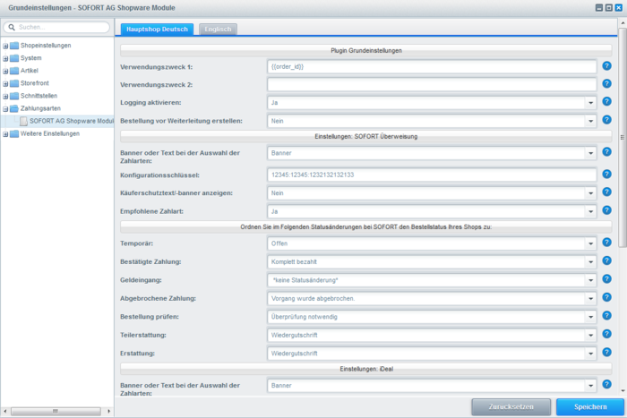 Modul Konfiguration Shopware (1) (SÜ) - 2.1