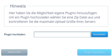 Plugin hochladen