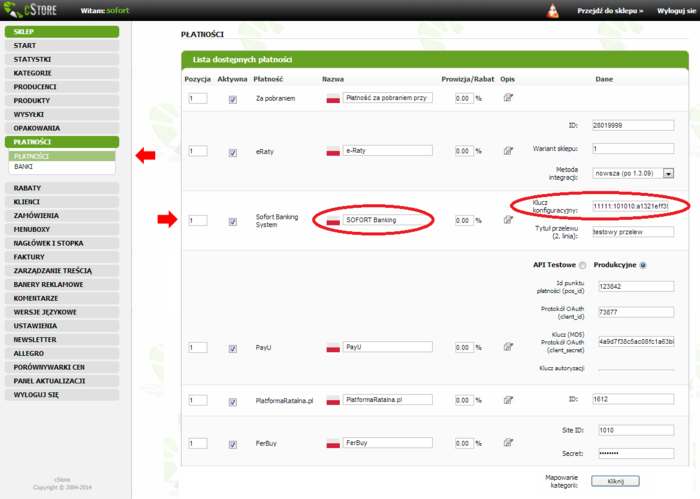 cStore 1 configuration